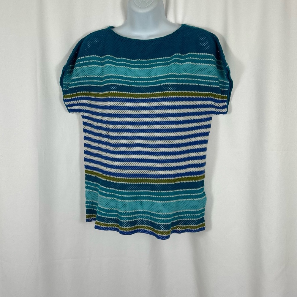 Tommy Bahama Cotton loose weave striped short sleeve shirt S - Picture 1 of 10